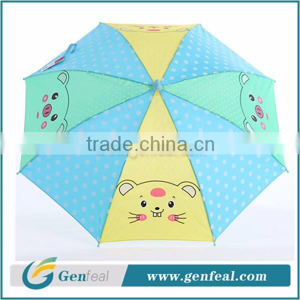 17 inch bright colorful animal cartoon printing mini child umbrella for rain