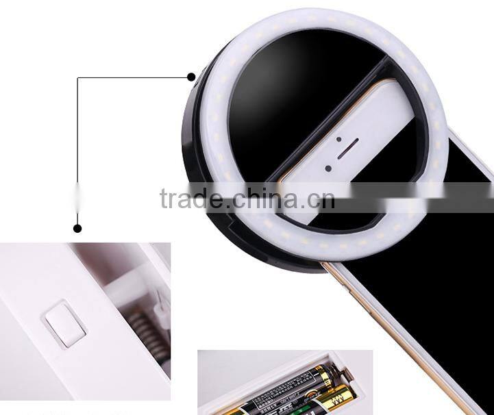 36pcs bright LEDs ring LED selfie flash light for iphone LED Universal Circle Selfie Ring Light For mobile phone