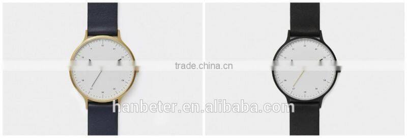 OEM design silver color tweed strap mens wrist watches with stainless steel case