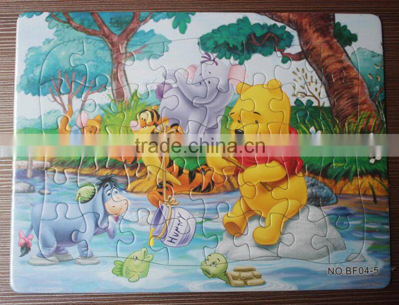 2016 hot sale eco-friendly high quality children A4 paper jigsaw puzzle