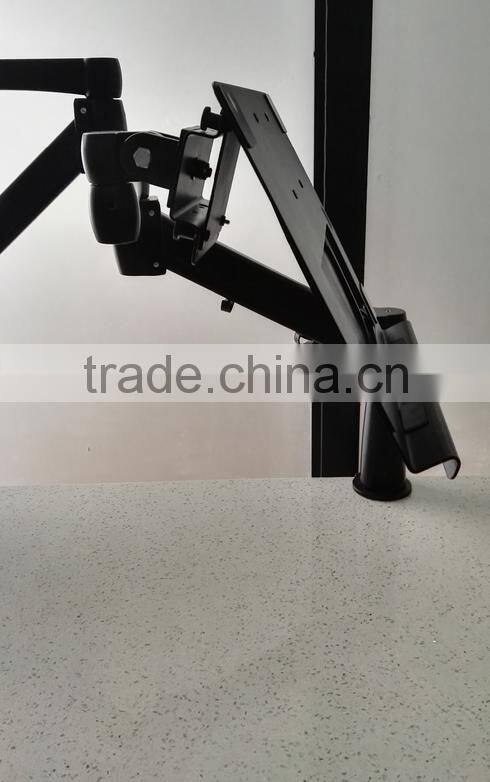 Stock Aluminum Die casting Metal Standard Support Monitor Arm Laptop Tray