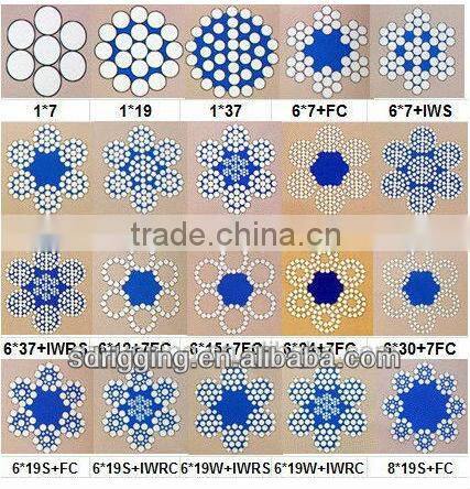 6x19 Stainless steel wire rope