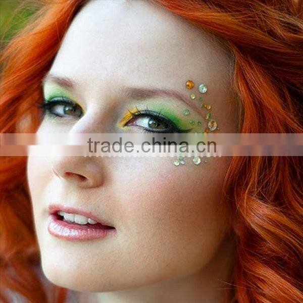 Custom sparkling temporary crystal makeup jewels self-adhesive face jewels on sticker manufacturer