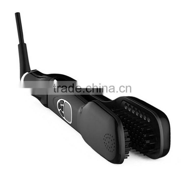 Custom design two ptc plates hair straightening brush new inventions in china