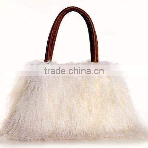 Wholesale Genuine Mongolian Lamb Fur Bag for Fashion Women with Reasonable Price Fur Bag