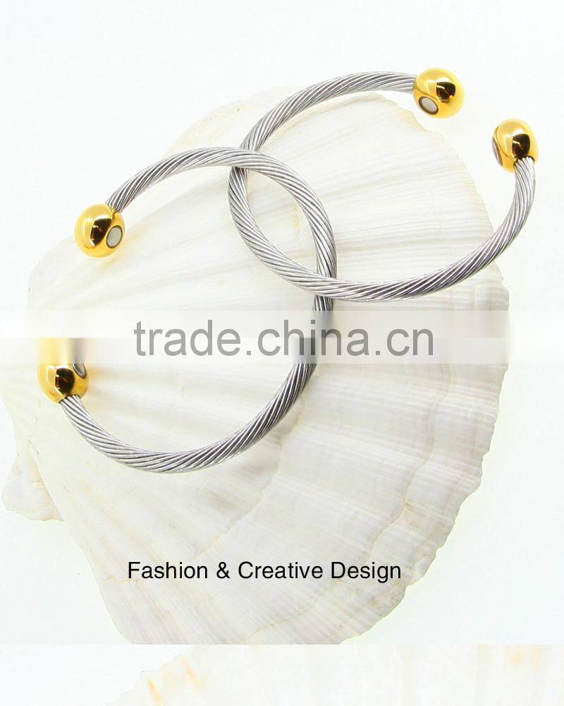 Magnetic bangle Arthritis Pain Relief djustable stainless steel bangle