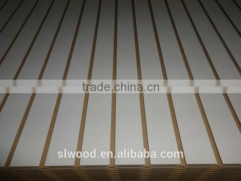 white melamine grooving MDF for cabinet