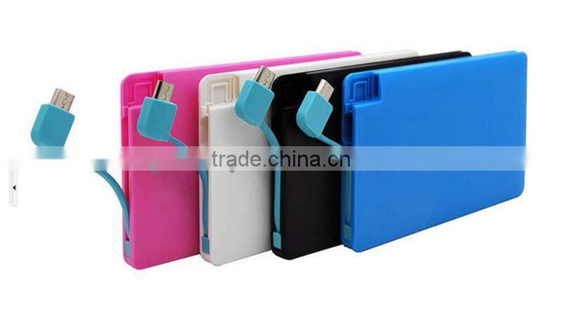 Cheap portable 2500mah lithium polymer battery power bank super slim credit card power bank