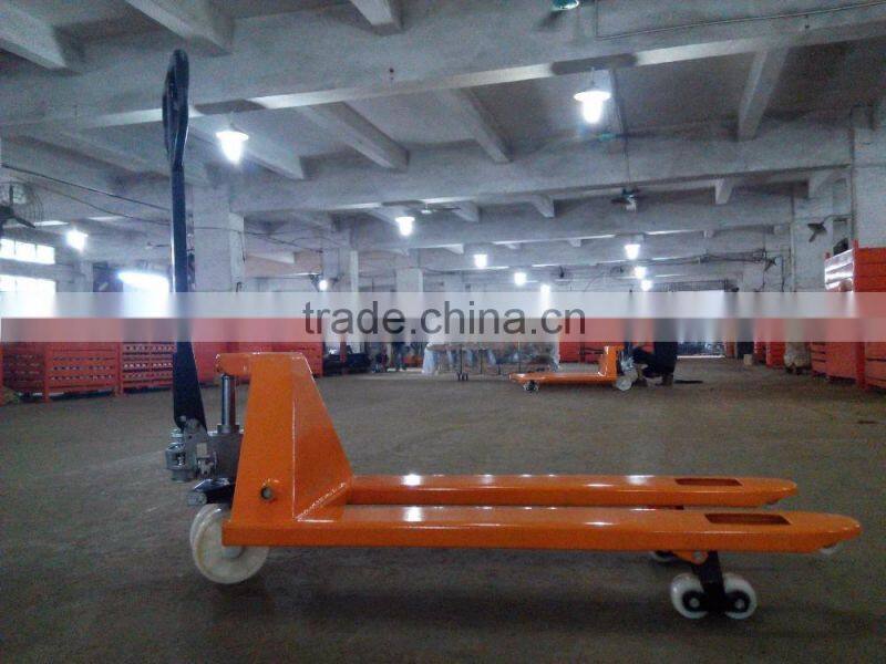 3 ton hand pallet truck with 1220*685 mm forks with PU wheels with casting pump