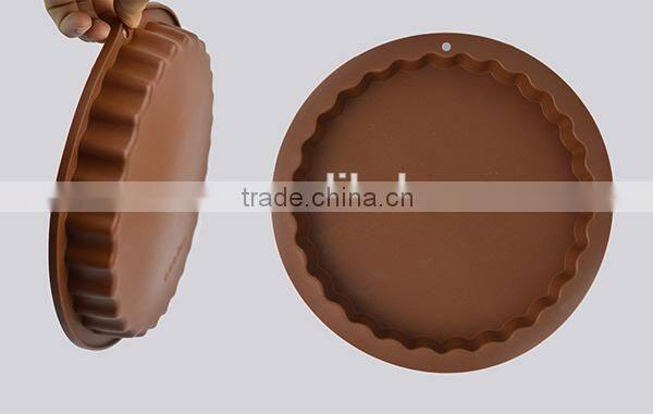 100% food grade flower border big silicone cake mould