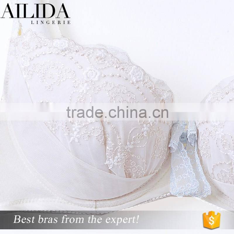 Ailida Hot Sale Lace High Quality Classic Solid Color Lace Trim Push up Bra