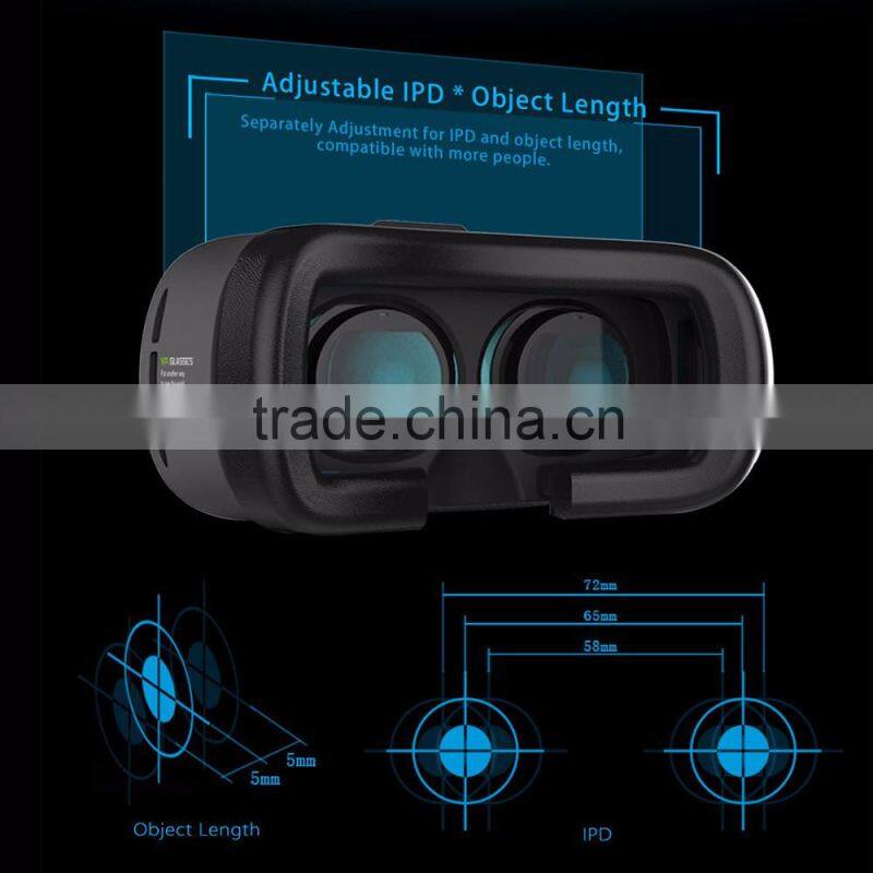Newest technology vr box Generation Distance Adjustable VR Box 3D Glasses