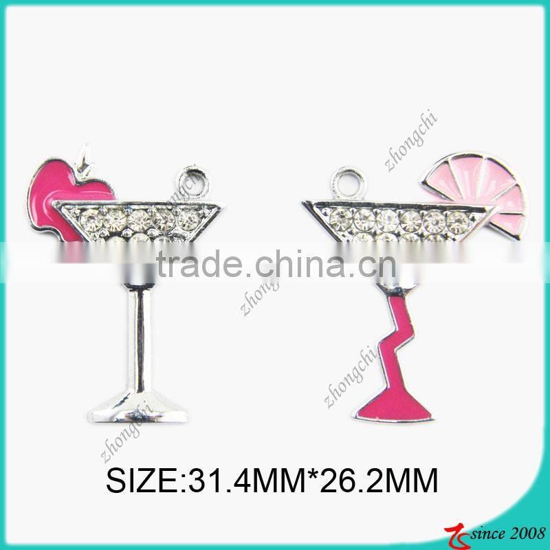 rose enamel lip stick charm
