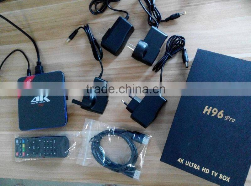 Amlogic S912 H96 pro 4K Android TV Box 2GB RAM 16GB ROM and 2.4G/5.8G Wifi Set Top Box