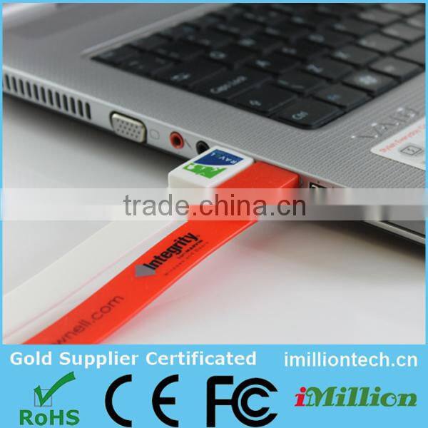 Bulk Cheap Silicon 8GB USB Flash Drives 4GB Silicon USB Bracelet/Wristband USB