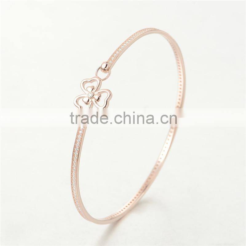 2016 European Style Simple Design Rose Gold Bangle Bracelet