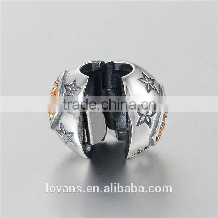 Wholesale Gemstone 925 Sterling Silver Slide Charms