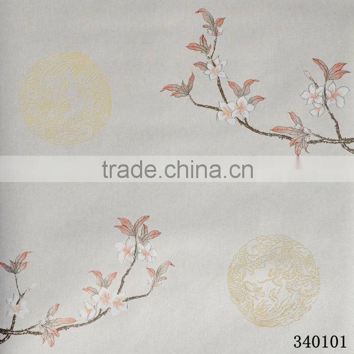 oriental style 3d nonwoven wall paper
