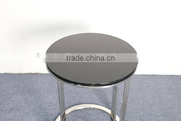 Wooden Top Steel Frame Coffee Table