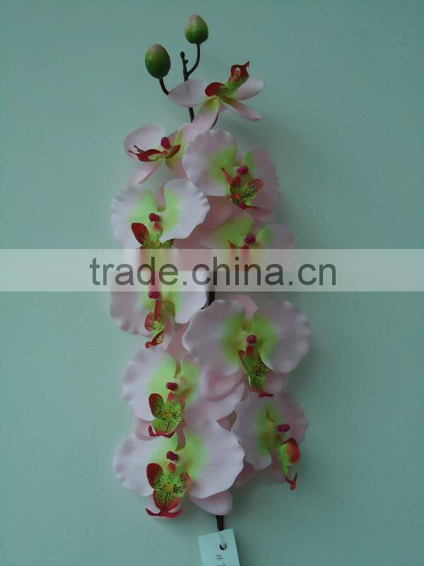 faux flower home decoration Orchid (10 head, 2 fruit) fabric artificial orchid