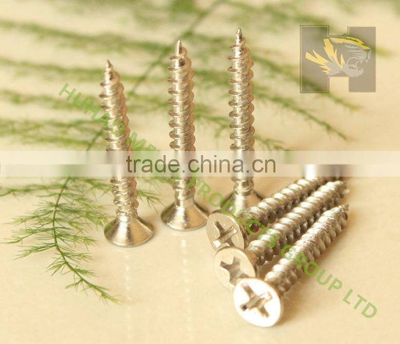 carbon steel phillips Ni plated flat countersunk head self tapping screw