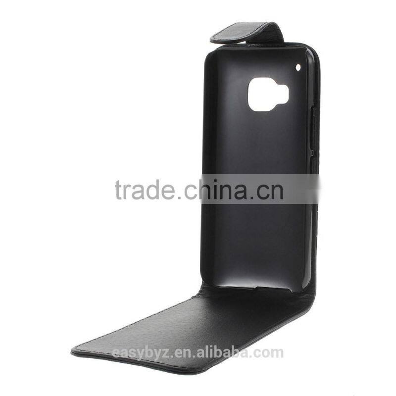 Black Vertical Flip Leather Case for HTC One M9, for HTC One M9 PC+PU Leather Case, for HTC One M9 Folio Vertical Case Cover