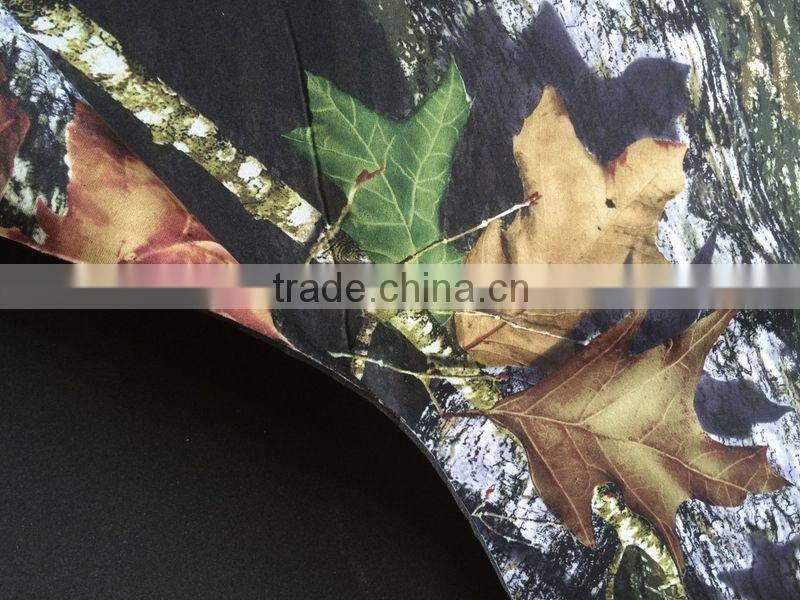 camouflage neopreno hoja laminated with various texture fabric for loncheras,zapatillas,trajes,zapatos