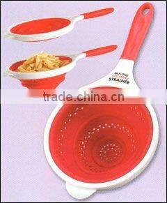 food grade FDA LFGB silicone kitchenware collapsible colander