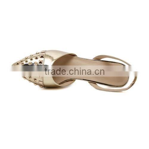 2016 Sexy rivets design pointed toe woman sandals for hot-selling PL1705