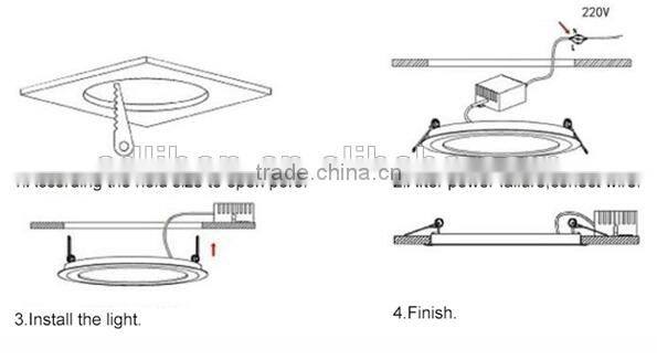 long life double heads recessed led down light
