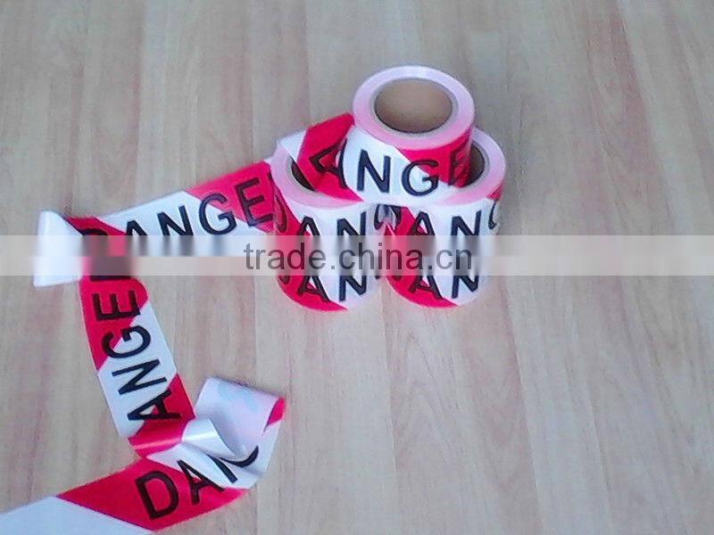 Hot sales! Safety warning red/white stripes tape
