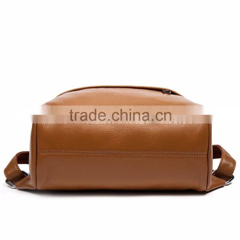 leather day backpack bag school bag girls laptop shoulders bag
