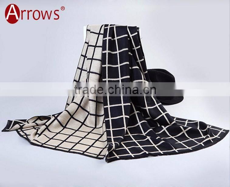 China Red Tartan Grid Plaid Shawl Pashmina Poncho Scarf for Ladies Girls Winter Late Autumn