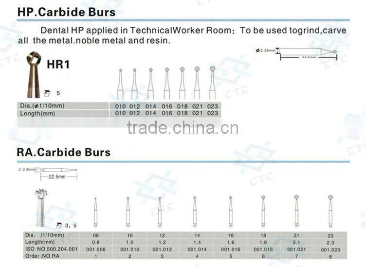 HOT sale tungsten carbide burr for dental lab