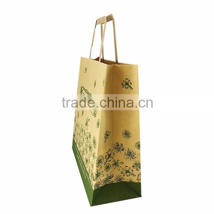 Paper bag kraft paper goods shopping paper bags custom printed logo takeout food paper bag wholesale