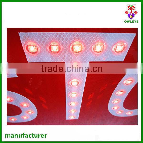 Solar Stop Signal Sign/Electronic Traffic Light /Solar Flashing Warning Light Sign