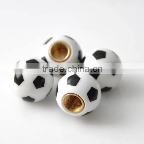 New arrival design mini football custom tire valve caps car valve cap