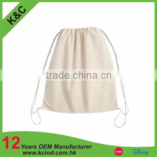 OEM blank cotton drawstring bag gift bag