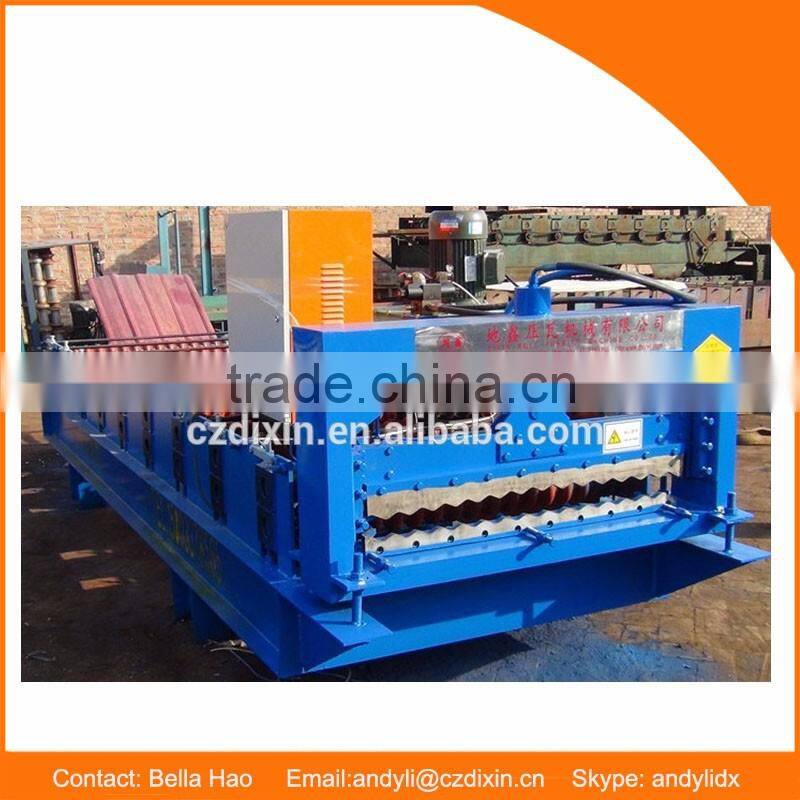 aluminum color corrugated sheet metal roofing sheet machine for roof tile with free spare parts galvanizing rolling forming line