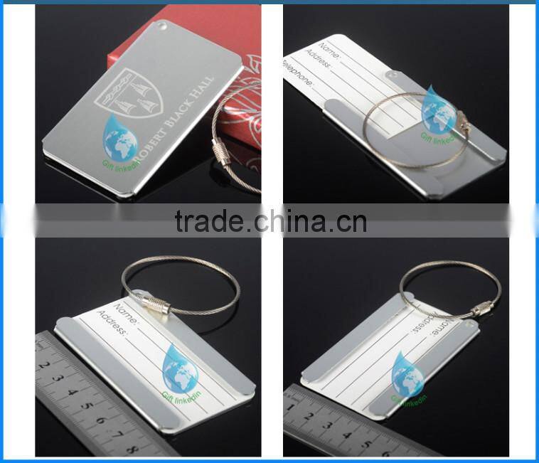 promotional customized luggage tags/ unique aluminum luggage tags