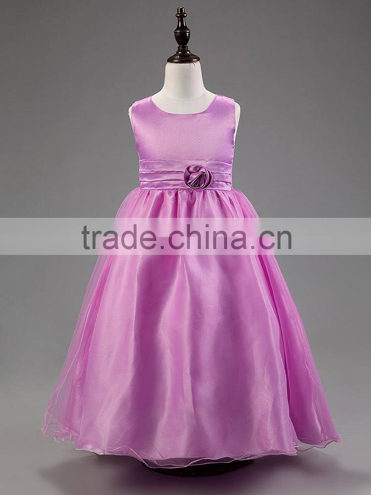 Beautiful Baby Girls Kids Wedding Princess Flower Girl Dresses Kids Wedding Party Dress Sleeveless Lace Flower Girl Dress