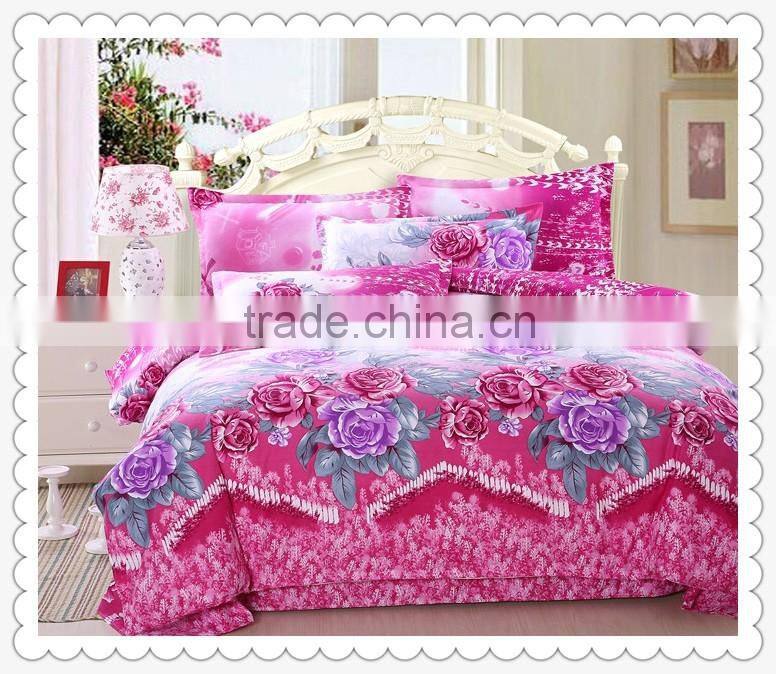 High quality 100% polyester fabric printed fabric soft fabric brushed bedsheet of china