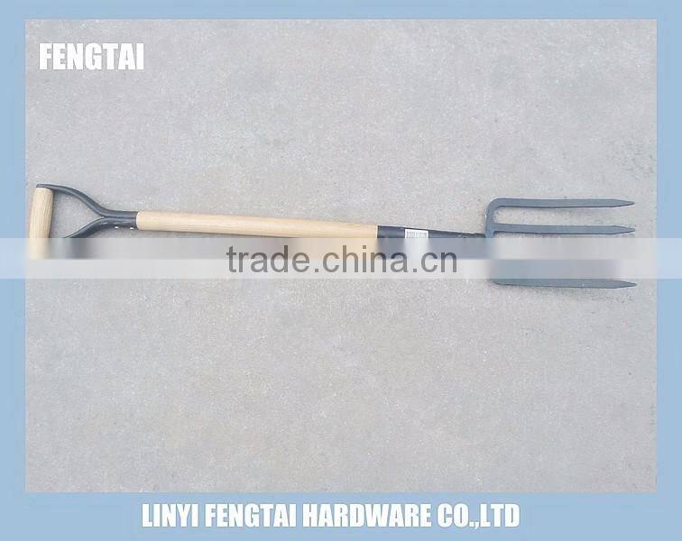Heavy Duty Short Wooden Handle Fork Shovel