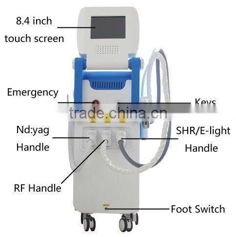 ipl rf machine / multifunctional beauty equipment / nd yag laser ipl rf e light 4 in 1 equipment