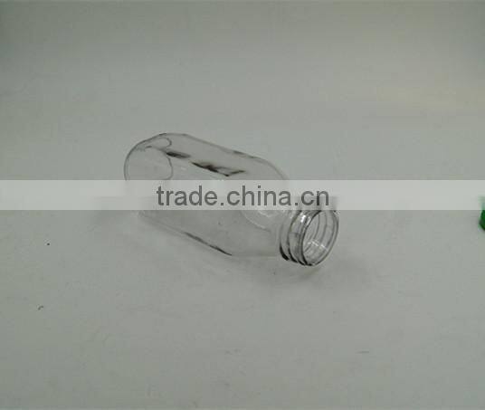 Clear French square glass milk bottle beverage bottle