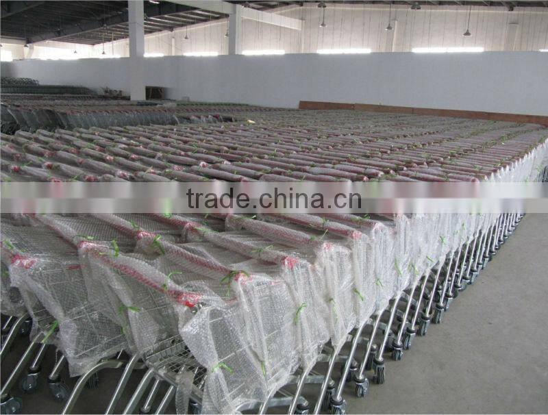 shopping cart application shopping trolley with 4 wheels rolling