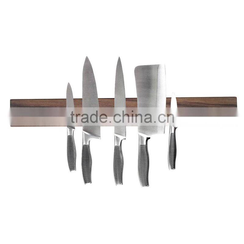 Hot Selling14" Wood Magnetic Kitchen Knife Rack/Bar /Strip/Block/Holder