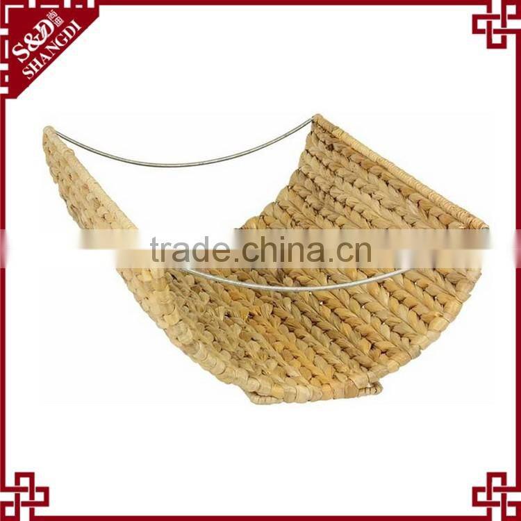 Custom simple design hand woven magazine rack magazine holder