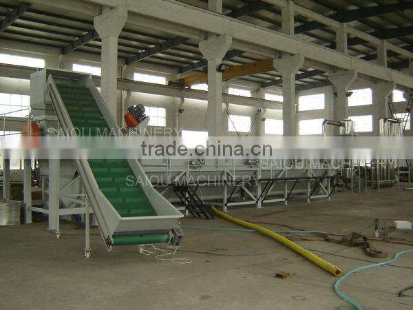Waste PET bottle flakes recycling plant