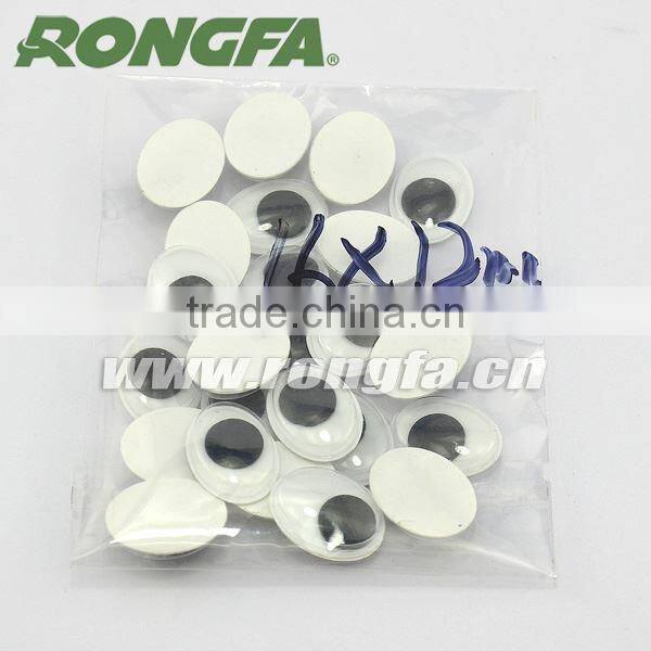 Black round plastic movable wiggle eyes for toy